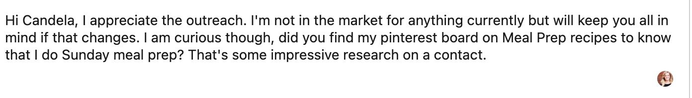 Prospect reply: Candela at ReliaQuest 2